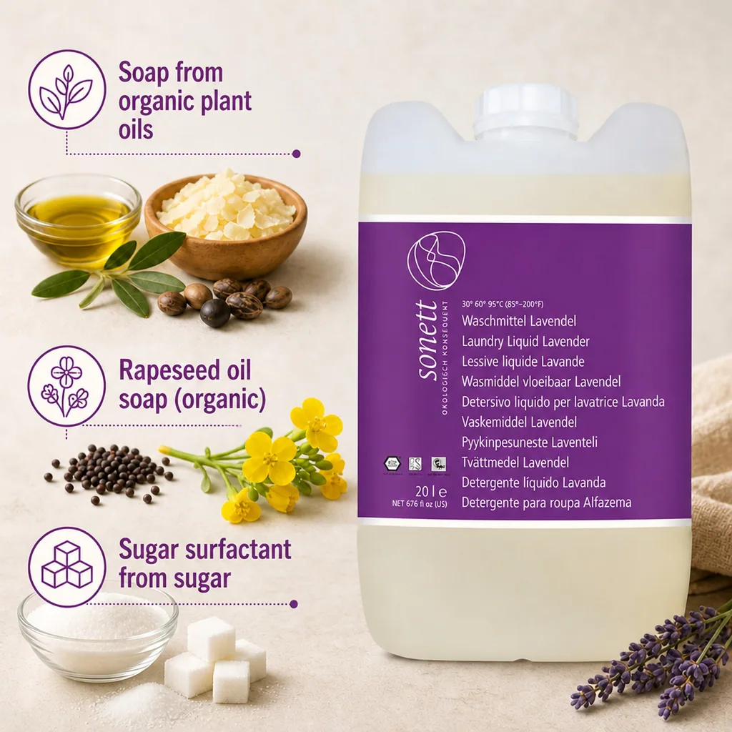 Liquid Laundry Detergent, lavender scent, natural, eco friendly, 20 Liter