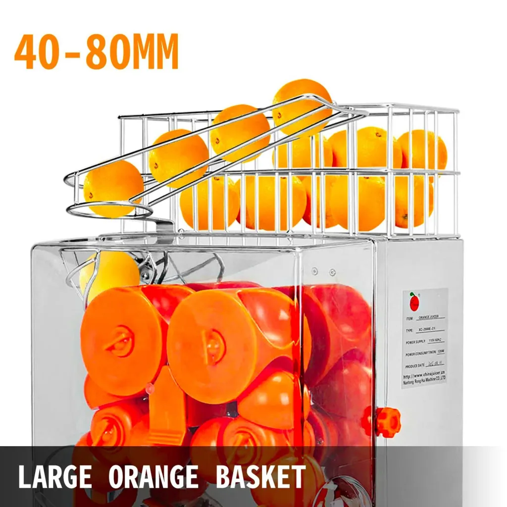 Orange juice machine, citrus juicer - 120W, commercial, stainless steel