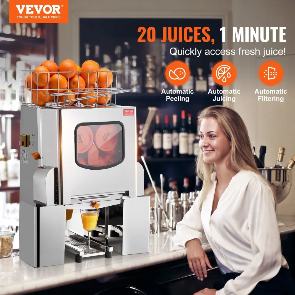 Orange juice machine, citrus juicer - 120W, commercial, stainless steel