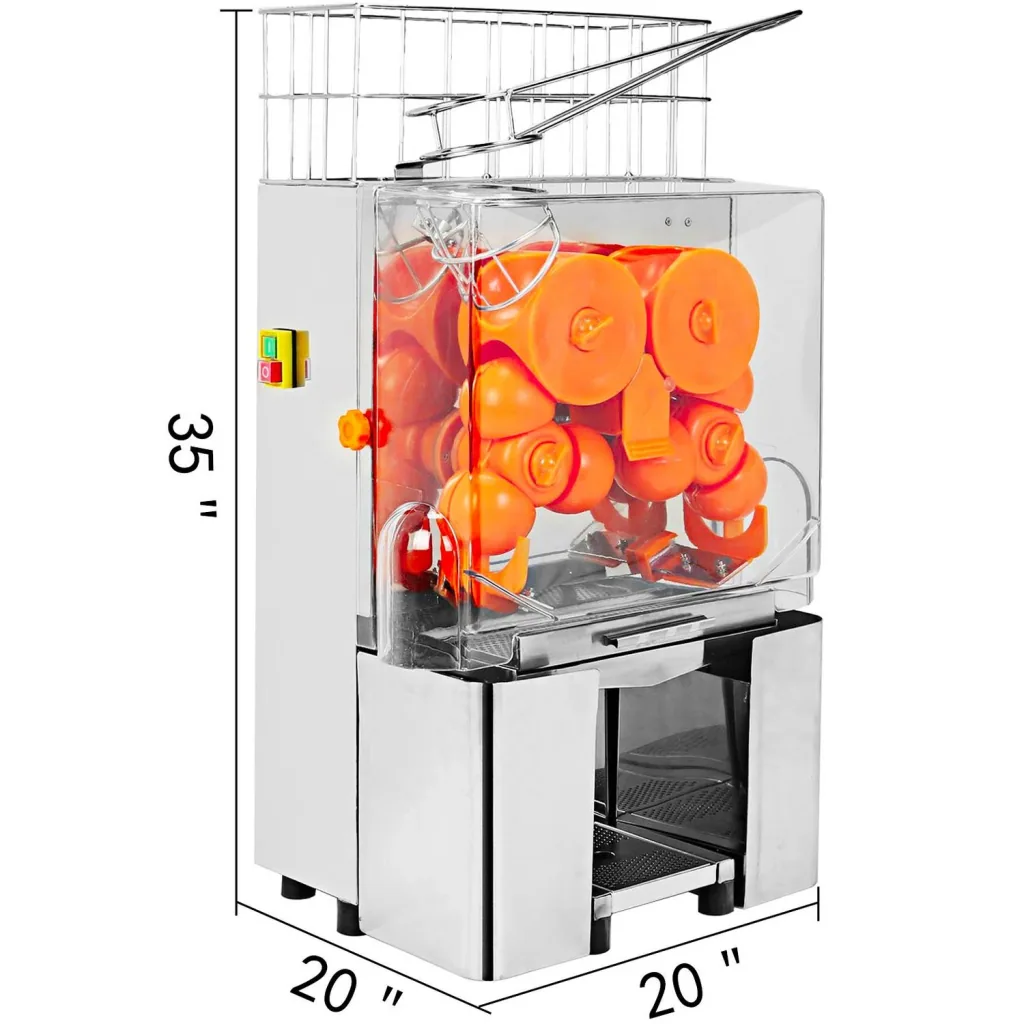 Orange juice machine, citrus juicer - 120W, commercial, stainless steel