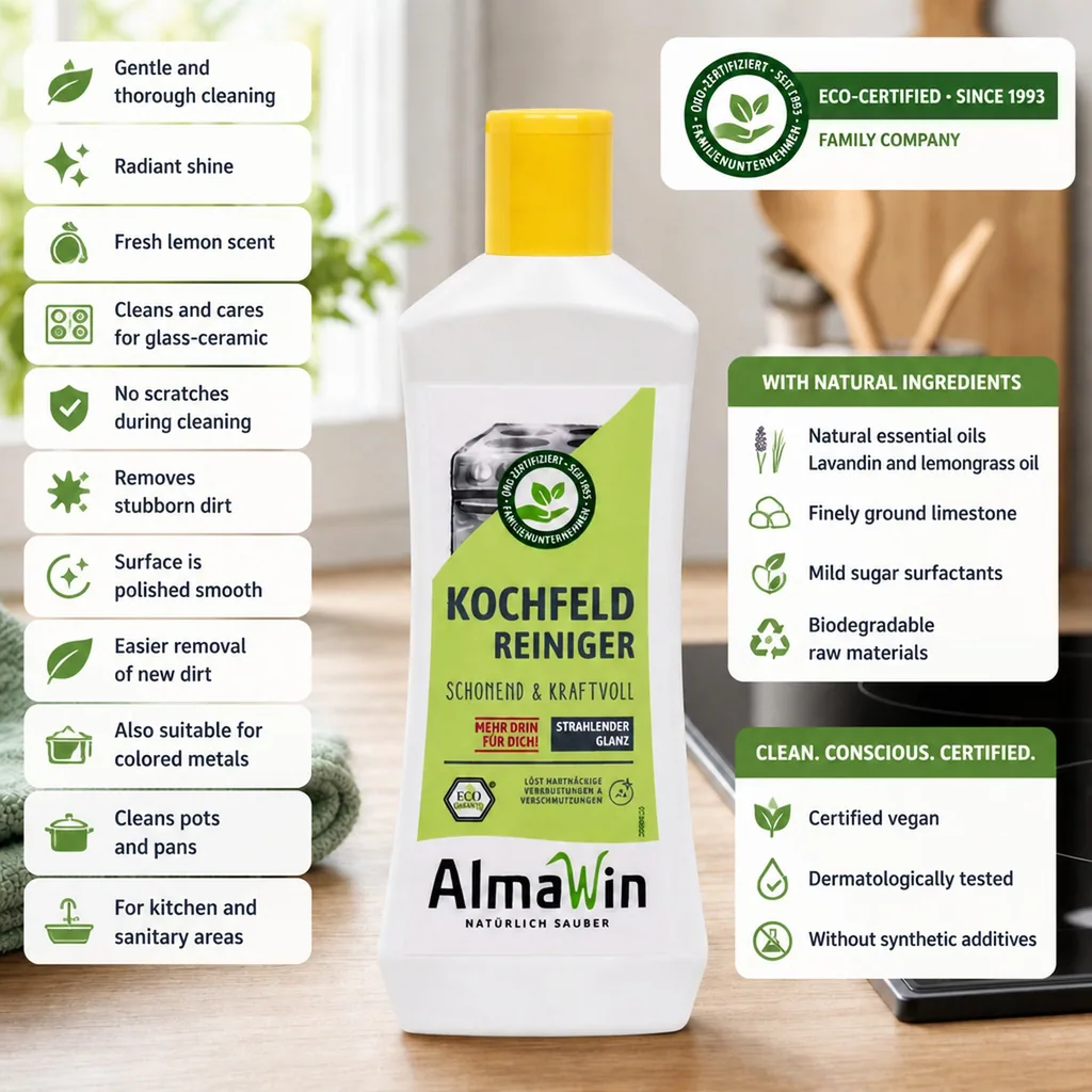 Glass Cooktop Cleaner, 250 ml, Lemon Fresh Cleaner