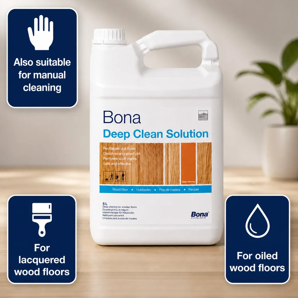 Wood Floor Cleaner, Deep Cleaning Solution 5 Liter, Hardwood Floor Cleaner