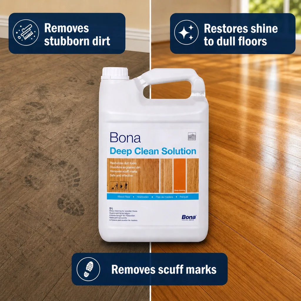 Wood Floor Cleaner, Deep Cleaning Solution 5 Liter, Hardwood Floor Cleaner