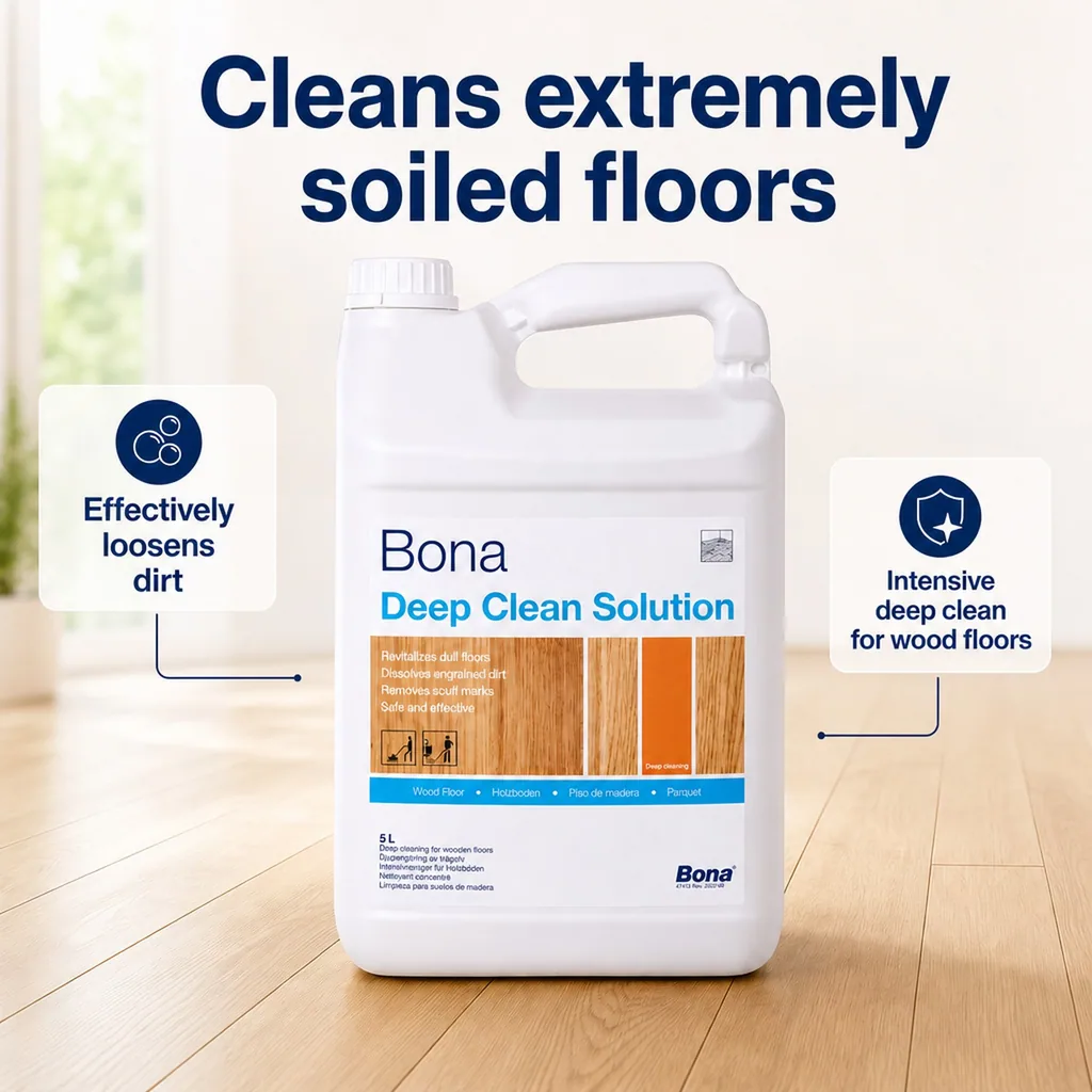 Wood Floor Cleaner, Deep Cleaning Solution 5 Liter, Hardwood Floor Cleaner
