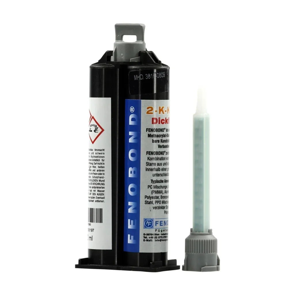 2K Adhesive, Methacrylate Adhesive, 50 ml Adhesive, Two Part Adhesive, Structural Adhesive, with Nozzle