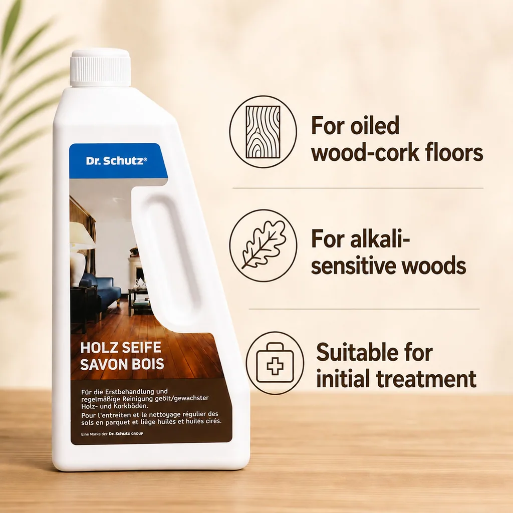 Wood Floor Cleaner, Wood Soap 750ml, for oiled and waxed wood and cork floors