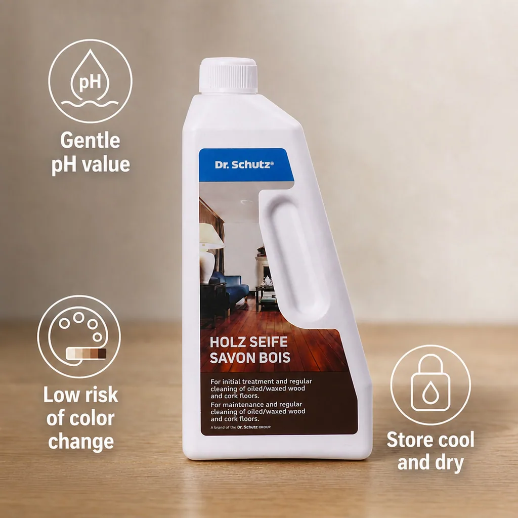 Wood Floor Cleaner, Wood Soap 750ml, for oiled and waxed wood and cork floors