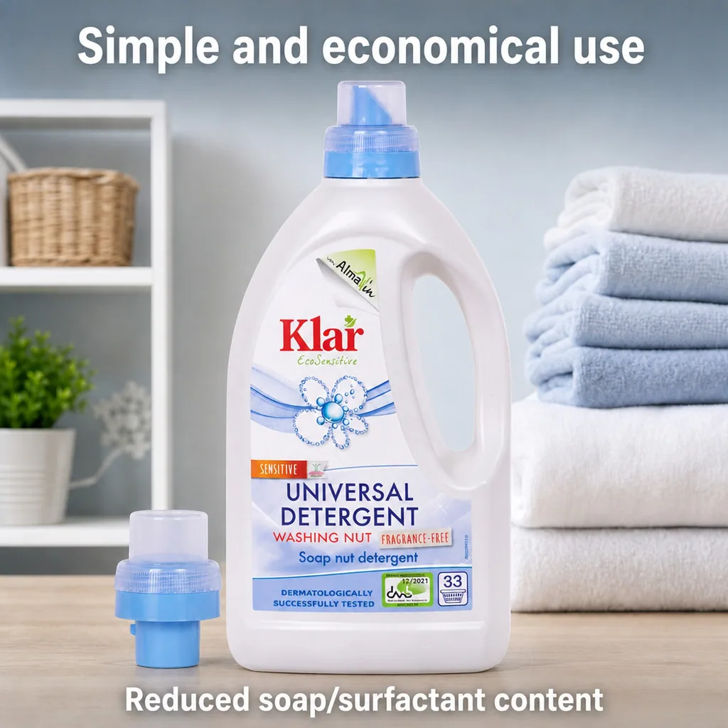 Laundry Detergent, Universal Liquid, 1.5 Liter, natural, eco friendly, gentle