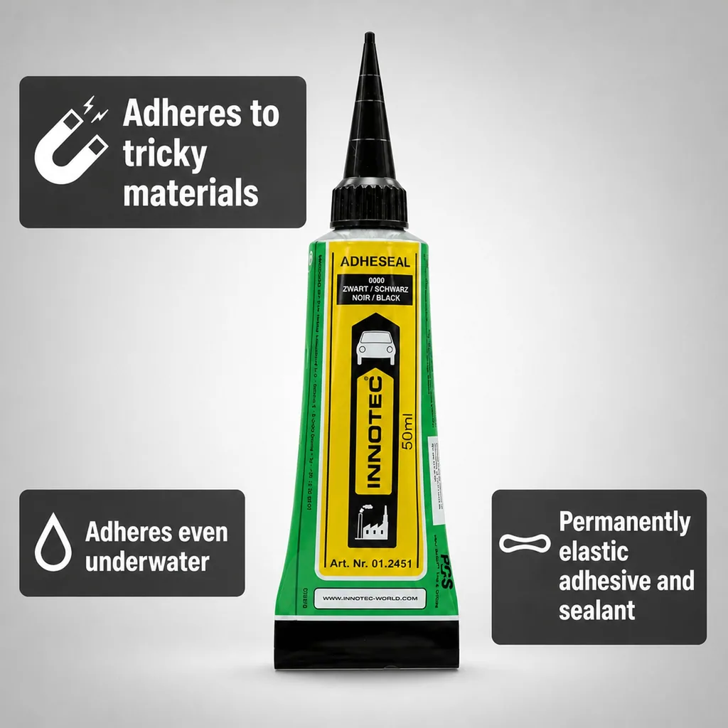 Sealant Adhesive, Express, Black Sealant, 50 ml