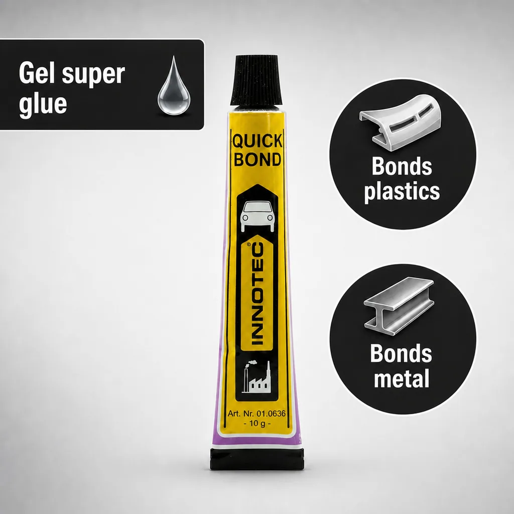 Instant Adhesive, Gel Super Glue, 10 g Tube