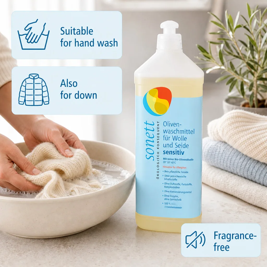 Delicate Laundry Detergent 1 Liter, Gentle Wool and Silk Detergent, Sensitive Skin
