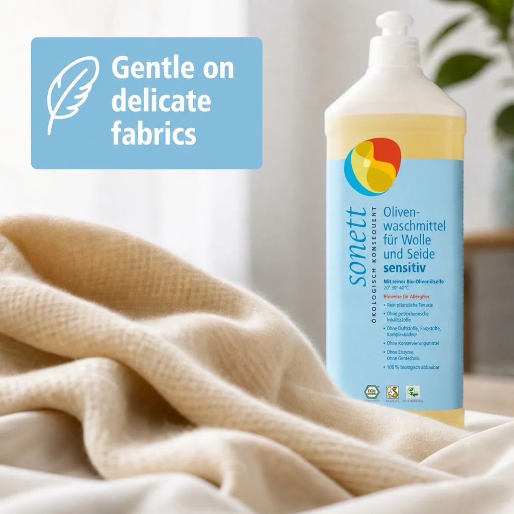 Delicate Laundry Detergent 1 Liter, Gentle Wool and Silk Detergent, Sensitive Skin