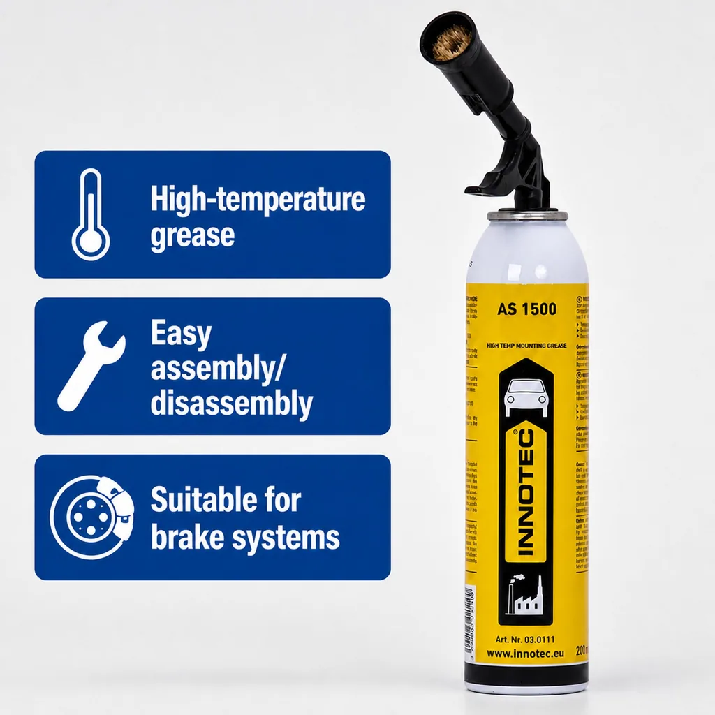 Lubricant Grease, 200 ml Grease with Brush Applicator, Angle Adapter