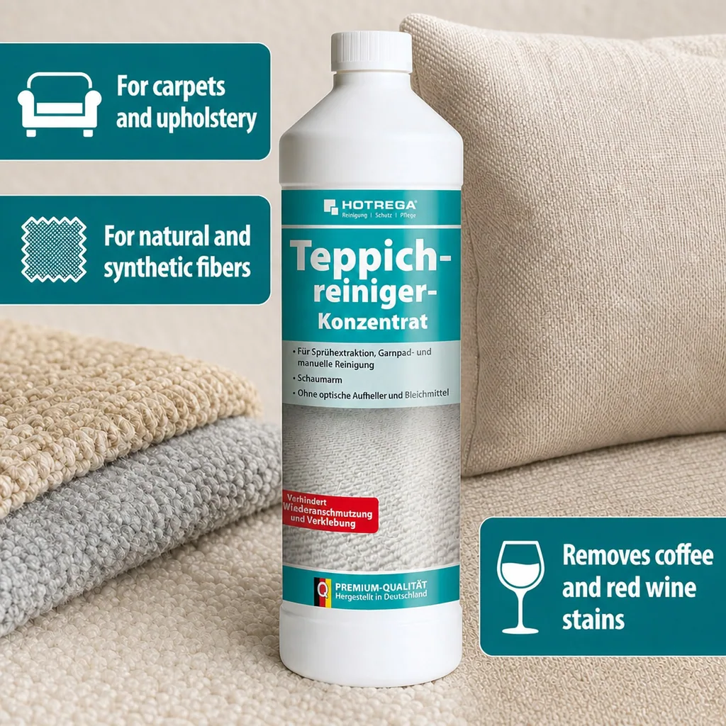 Carpet Cleaner Concentrate 1 Liter, Carpet Cleaner, Rug Cleaner