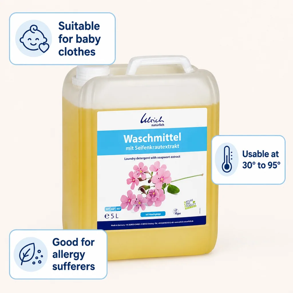 Laundry Detergent 5 Liter, Liquid, Natural, Seepweed Extract