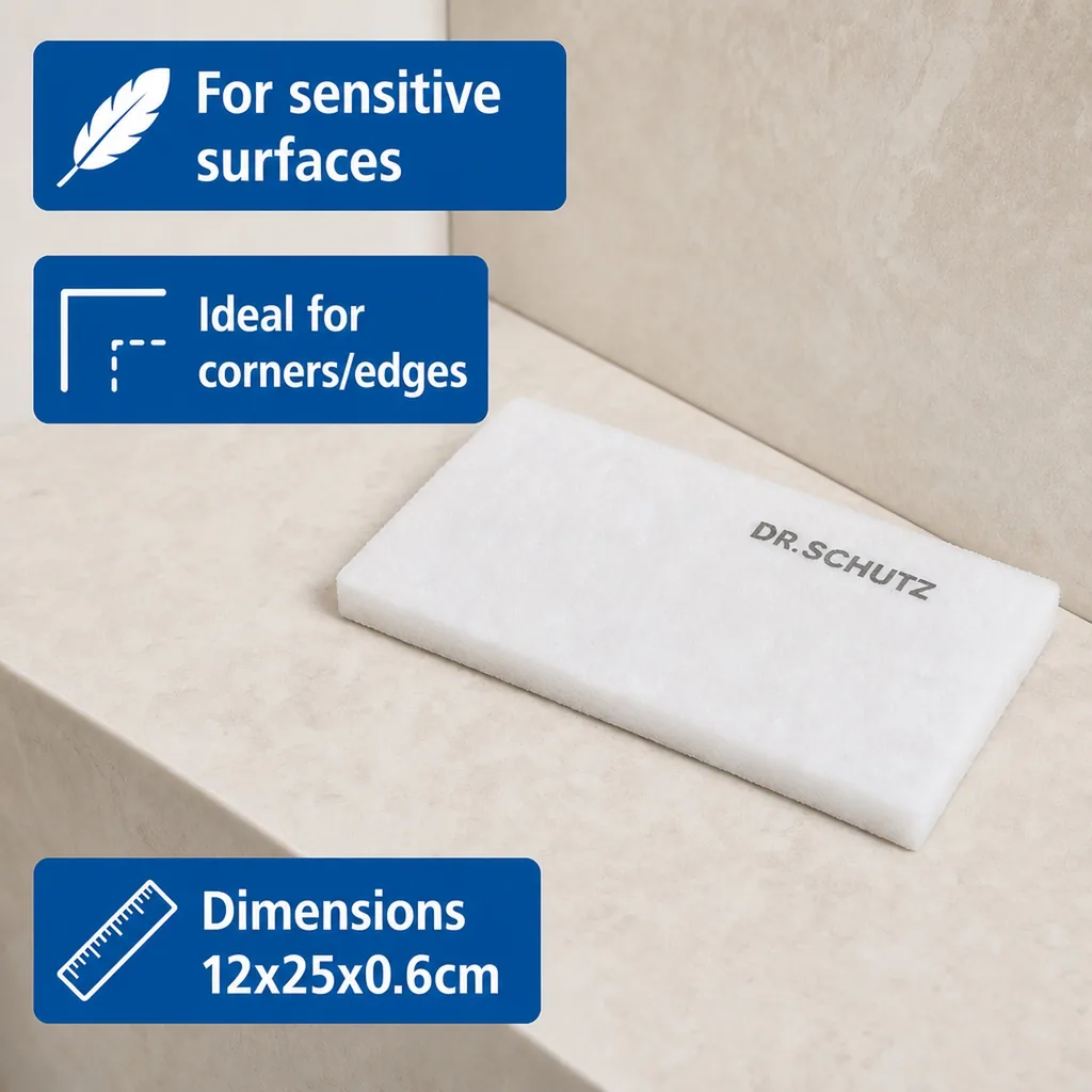 Hand Pad, White Hand Pad, 12 x 25 x 0,6cm, 5 Piece, Cleaning Pad