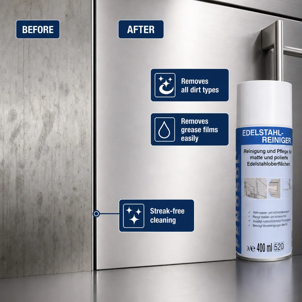 Stainless Steel Cleaner, Stainless Steel Spray, Metal Cleaner, 400 ml Spraydose