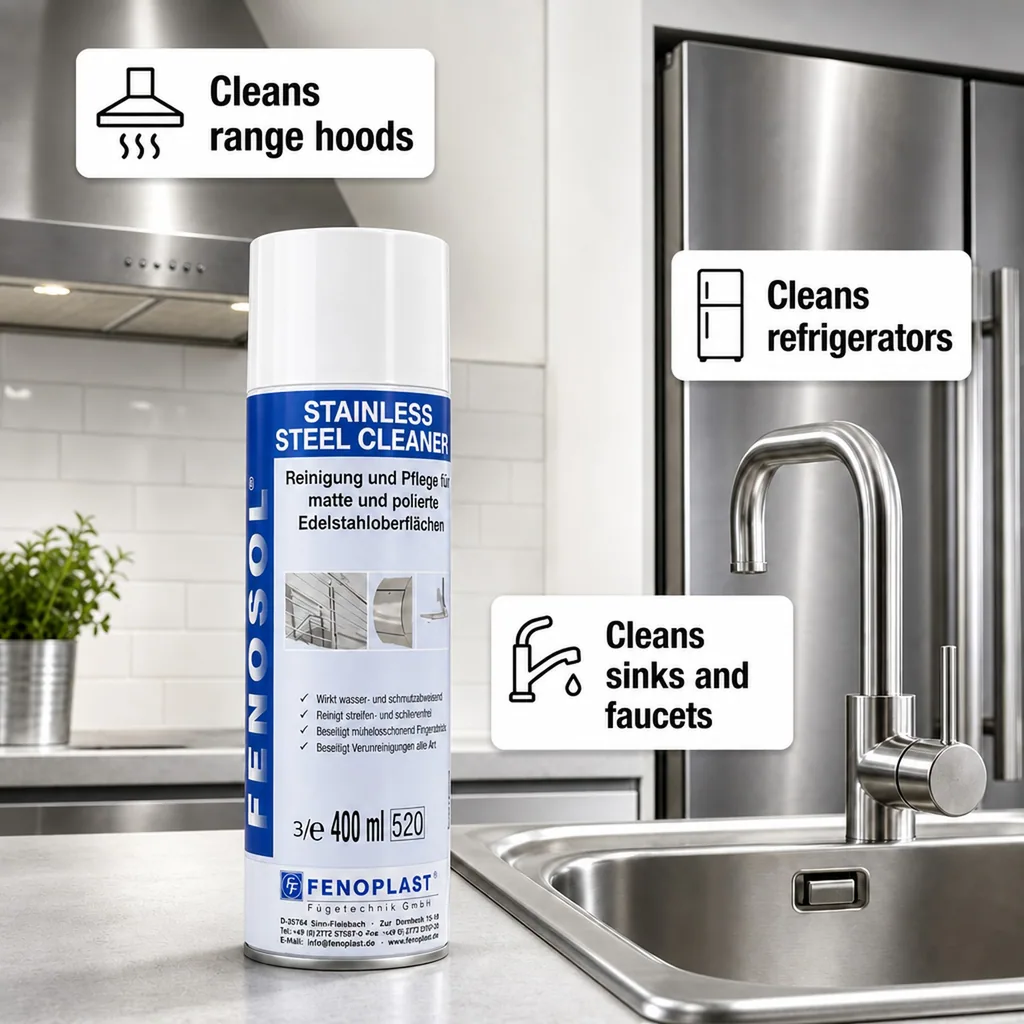 Stainless Steel Cleaner, Stainless Steel Spray, Metal Cleaner, 400 ml Spraydose