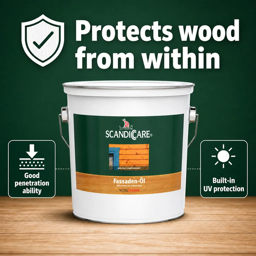 Exterior Wood Oil 3 Liter, Clear Facade Oil, Wood Facade Oil