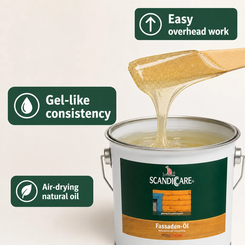 Exterior Wood Oil 3 Liter, Clear Facade Oil, Wood Facade Oil