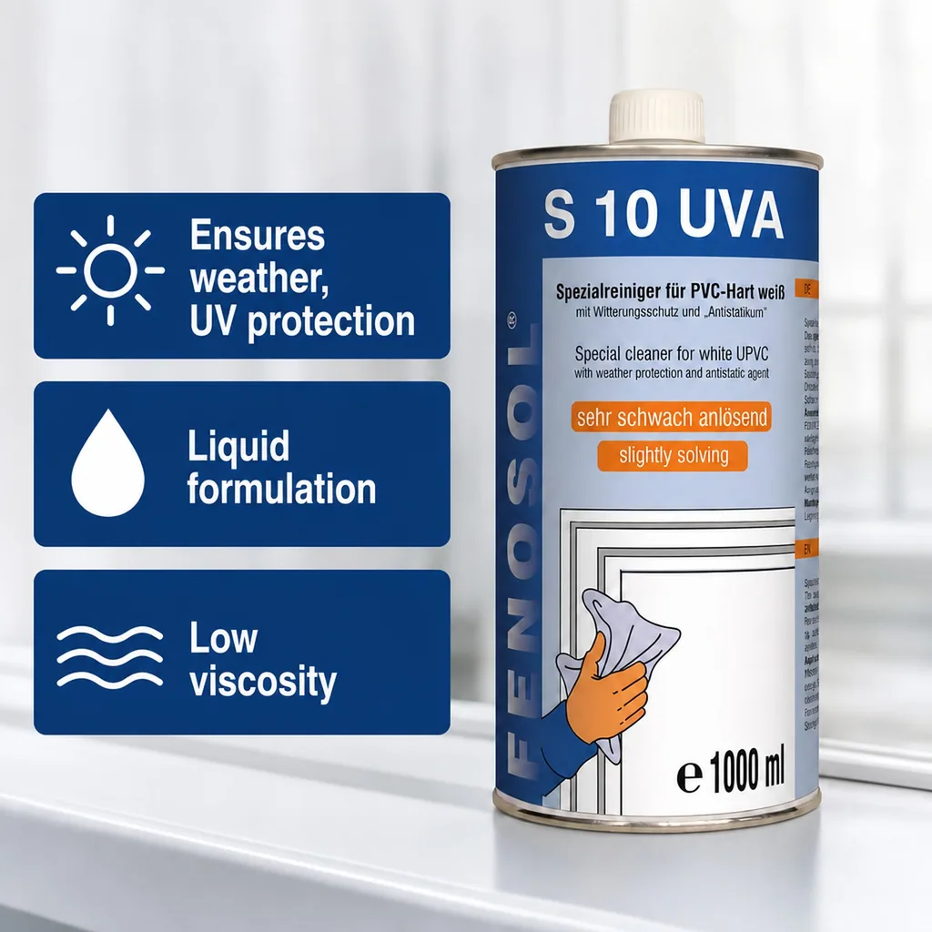 UVA Cleaner 1 Liter, Plastic Cleaner, Window Frame Cleaner
