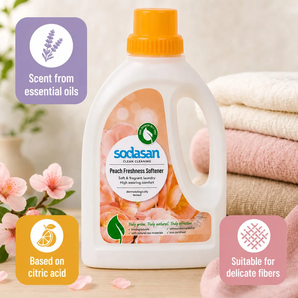 Fabric Softener, Peach, 750ml, Natural Fabric Softener
