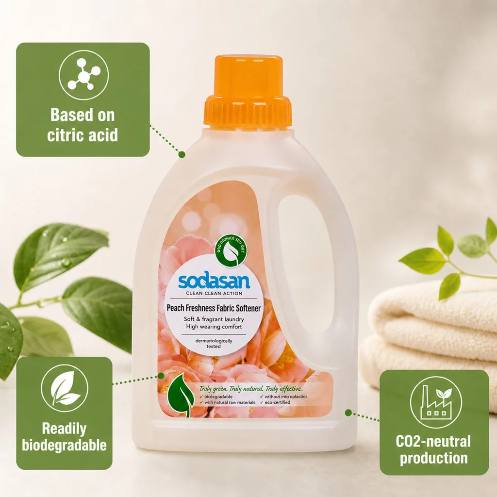 Fabric Softener, Peach, 750ml, Natural Fabric Softener