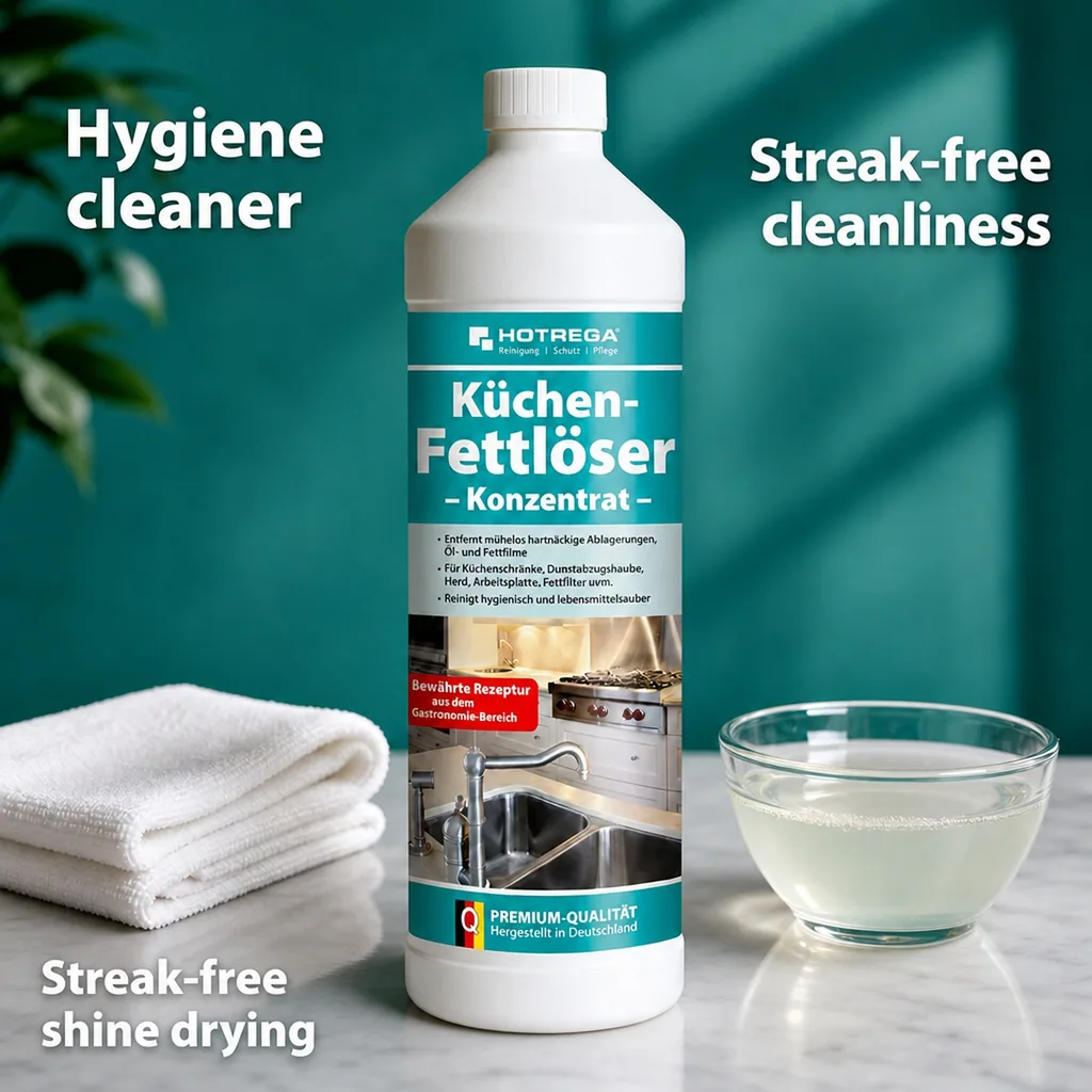 Kitchen degreaser 1 Liter, concentrated degreaser, grease remover