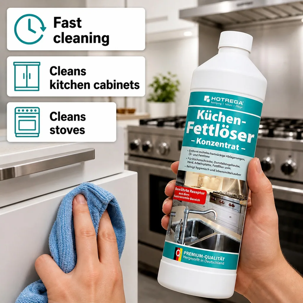 Kitchen degreaser 1 Liter, concentrated degreaser, grease remover
