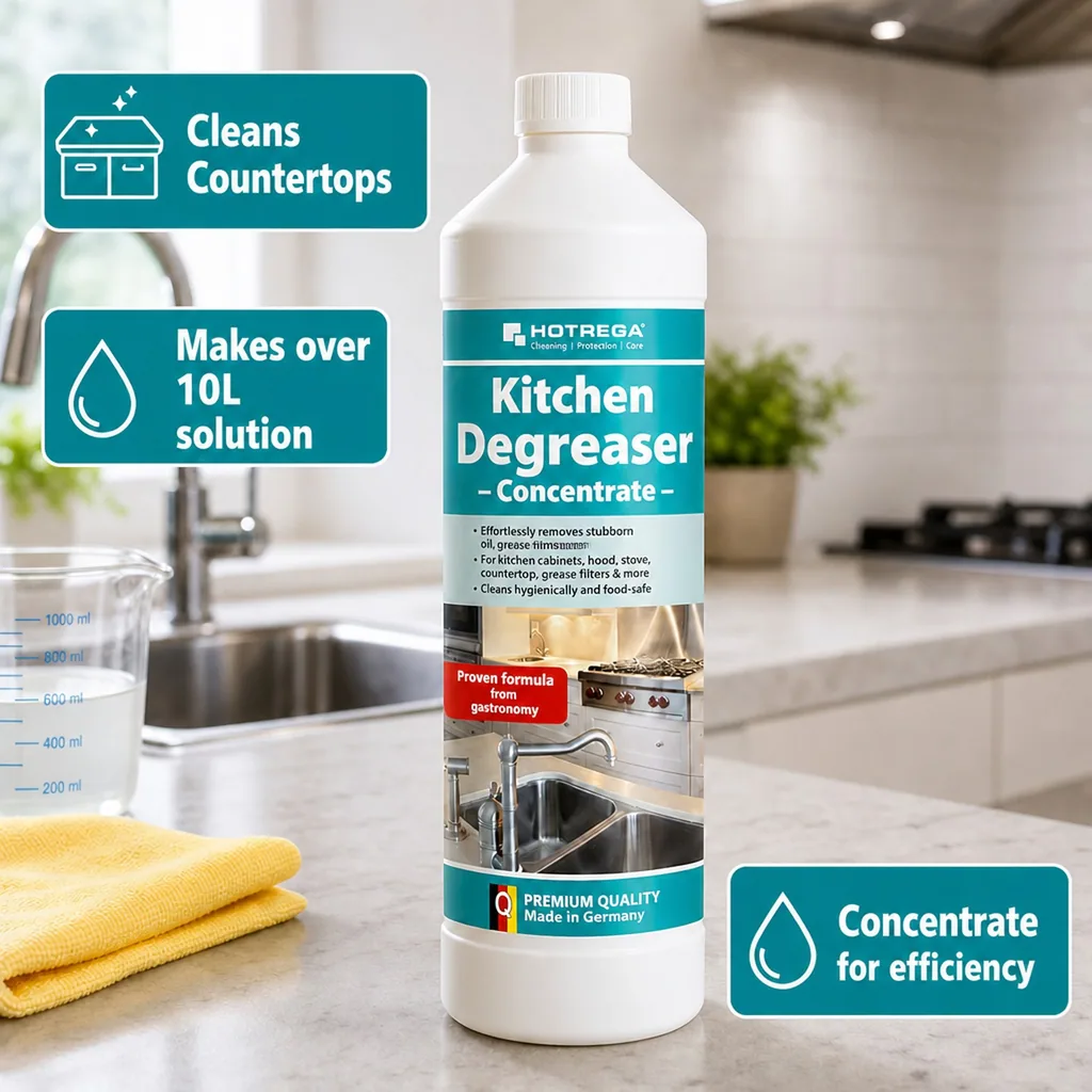 Kitchen degreaser 1 Liter, concentrated degreaser, grease remover