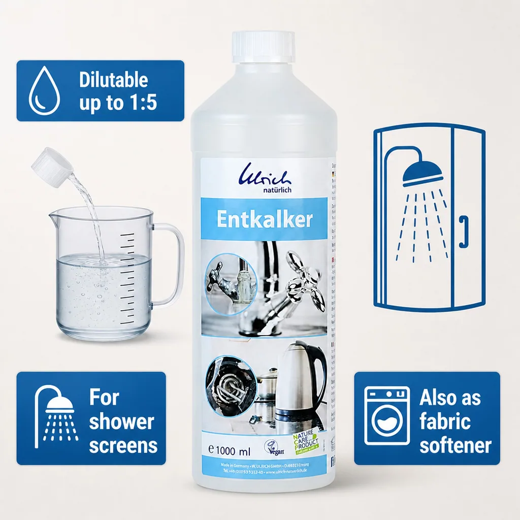 Descaler 1 Liter, Natural Descaler, Lime Scale Remover, Descaling Solution