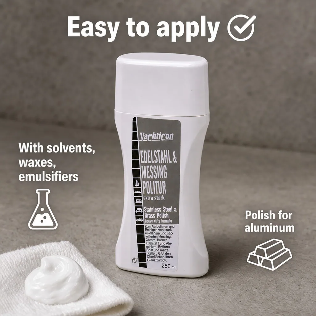 Metal Polish, Stainless Steel Polish, Brass Polish, Metal Cleaner 250 ml