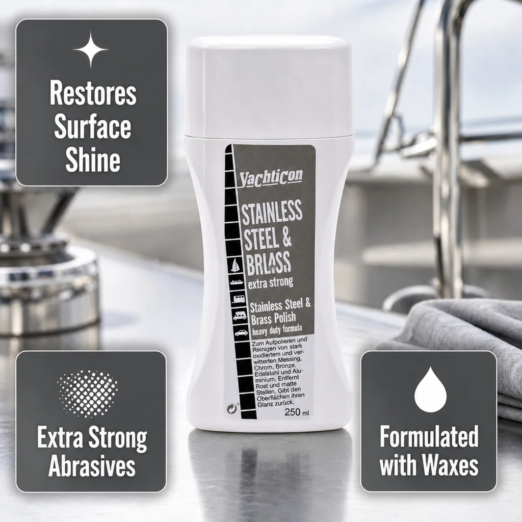 Metal Polish, Stainless Steel Polish, Brass Polish, Metal Cleaner 250 ml