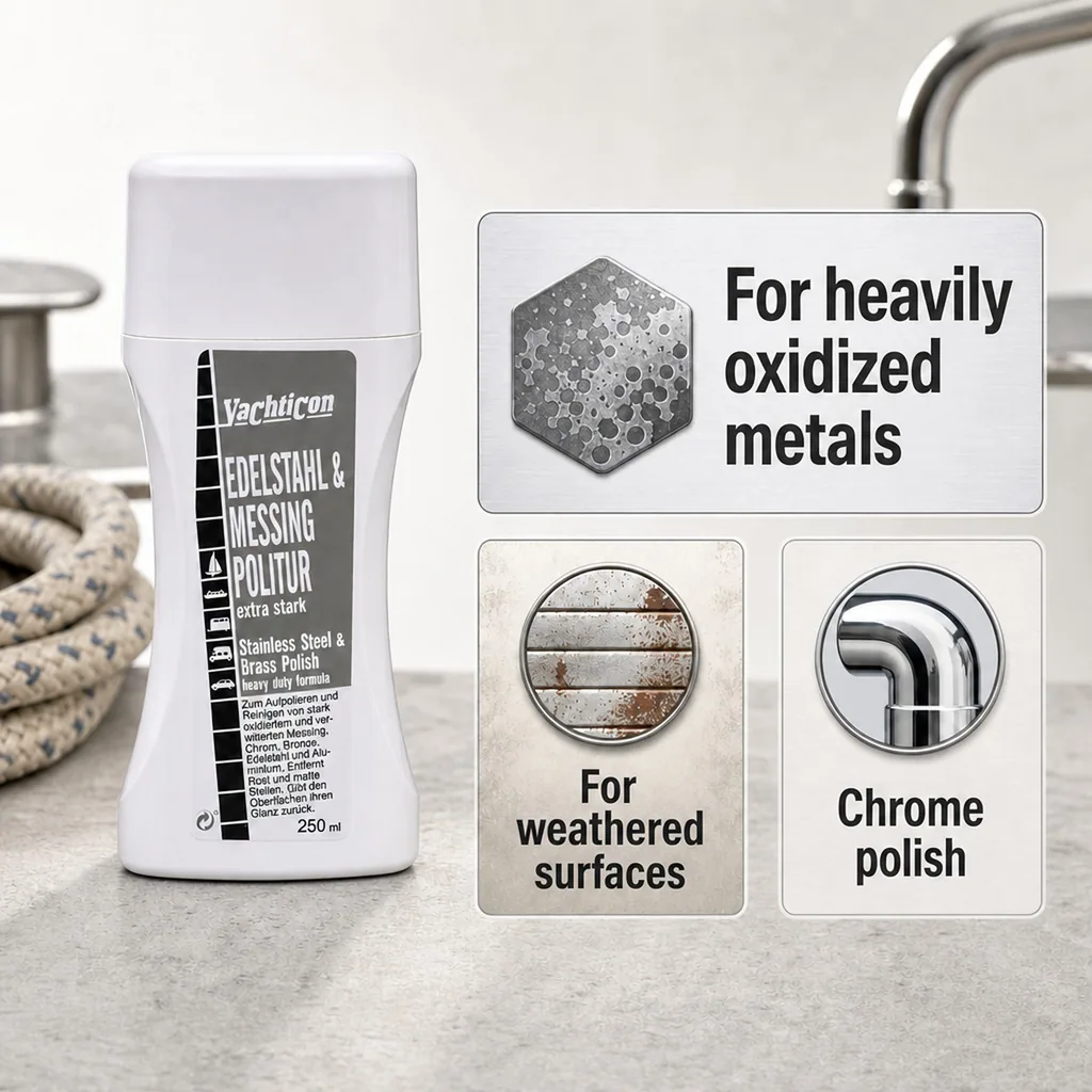 Metal Polish, Stainless Steel Polish, Brass Polish, Metal Cleaner 250 ml