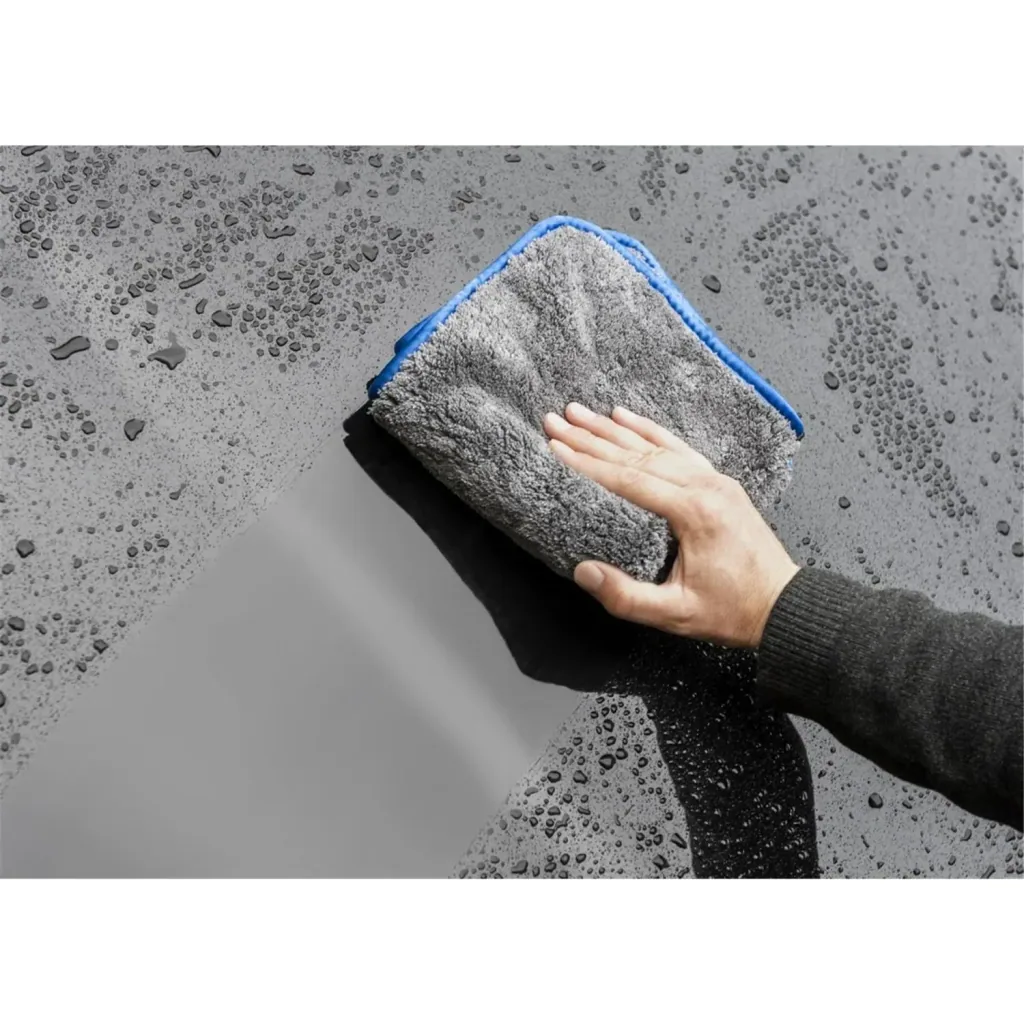 Microfiber cleaning cloths, 10 Stück, 40 x 40 cm, gray/blue, microfiber cloths