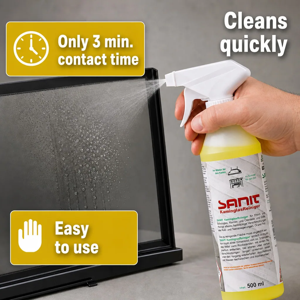 Fireplace Glass Cleaner 500 ml, Wood Stove Glass Cleaner, Fireplace Cleaner