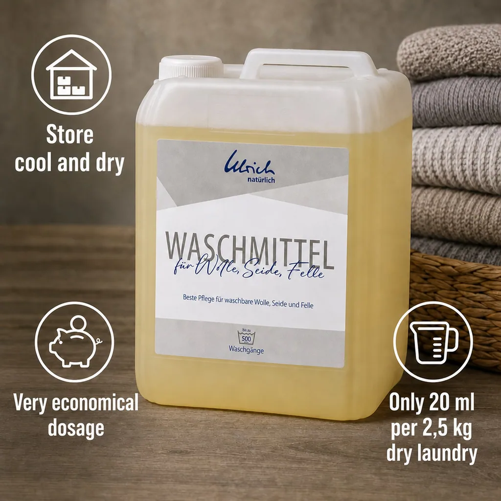 Wool Detergent 5 Liter, Silk Detergent, Delicate Detergent, Lanolin