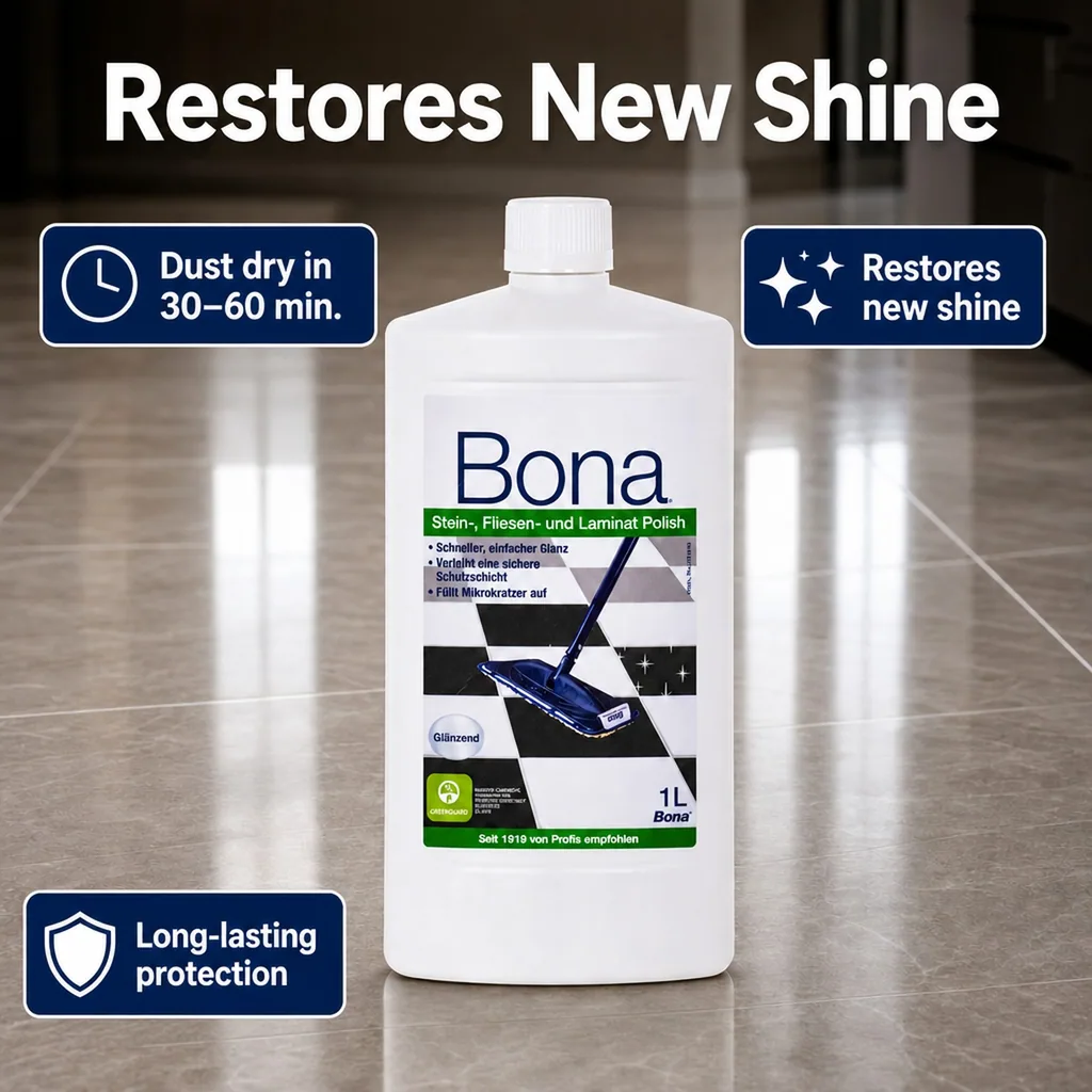 Laminate Floor Polish, 1 Liter, Tile, Stone Floors, Gloss Finish
