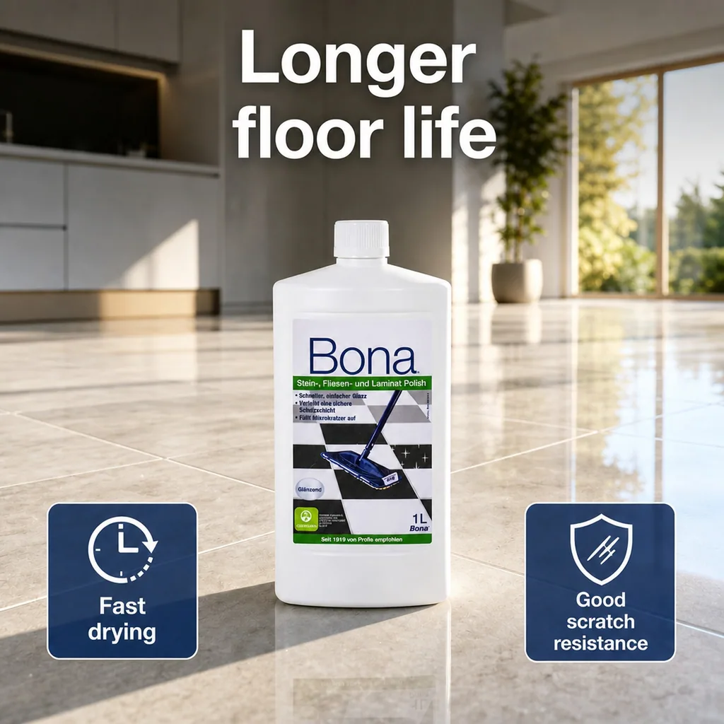 Laminate Floor Polish, 1 Liter, Tile, Stone Floors, Gloss Finish