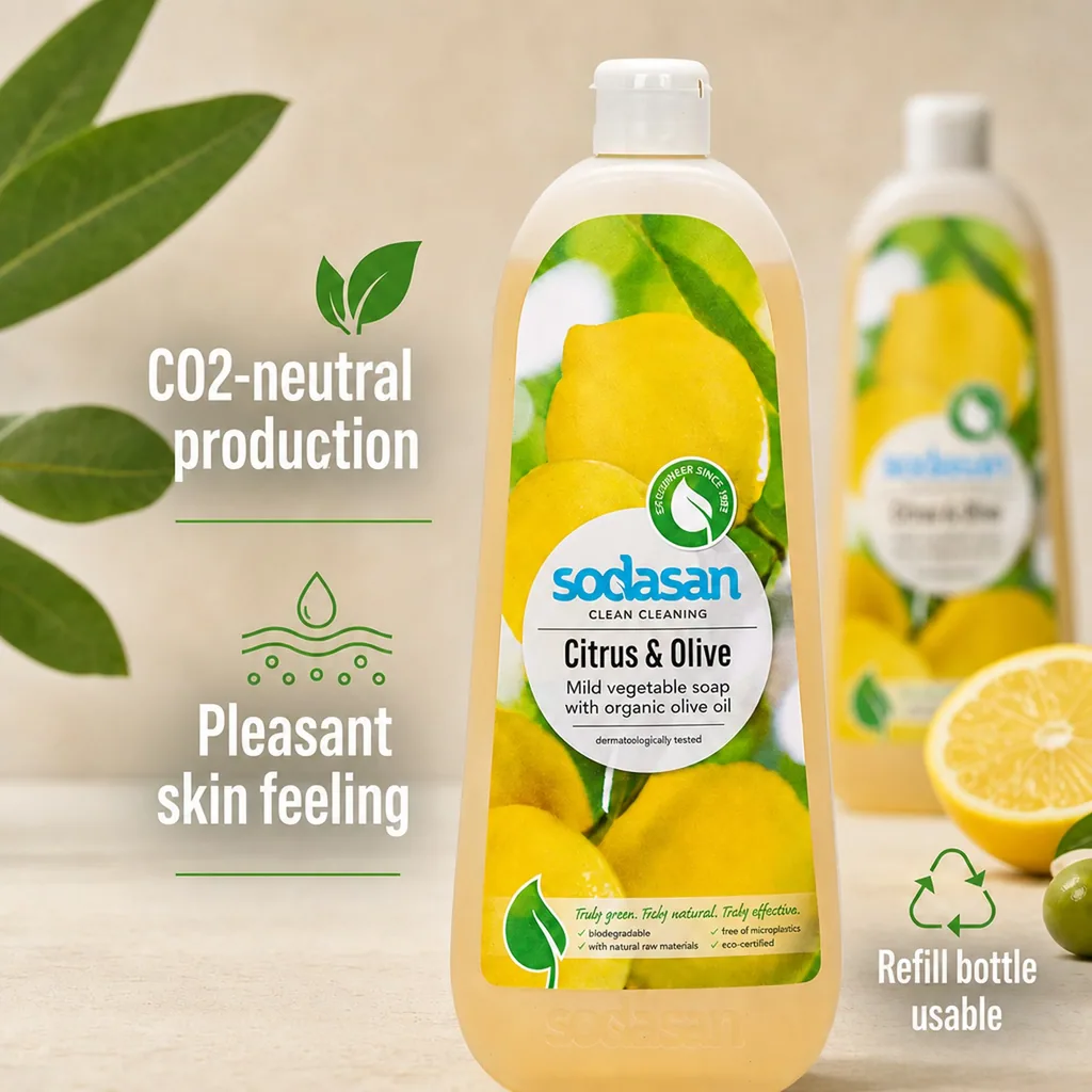 Liquid Hand Soap, Natural Hand Soap, Citrus Olive, 1 Liter Plant Based Soap