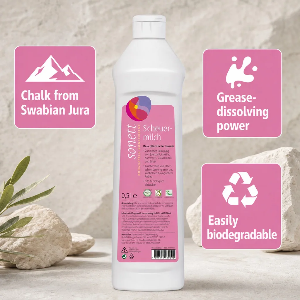 Cleaning Milk 500 ml, Scouring Milk, Kitchen Cleaner, Household Cleaner