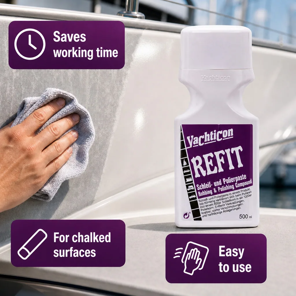 Boat polishing compound, marine polishing compound, boat scratch remover, 500 ml