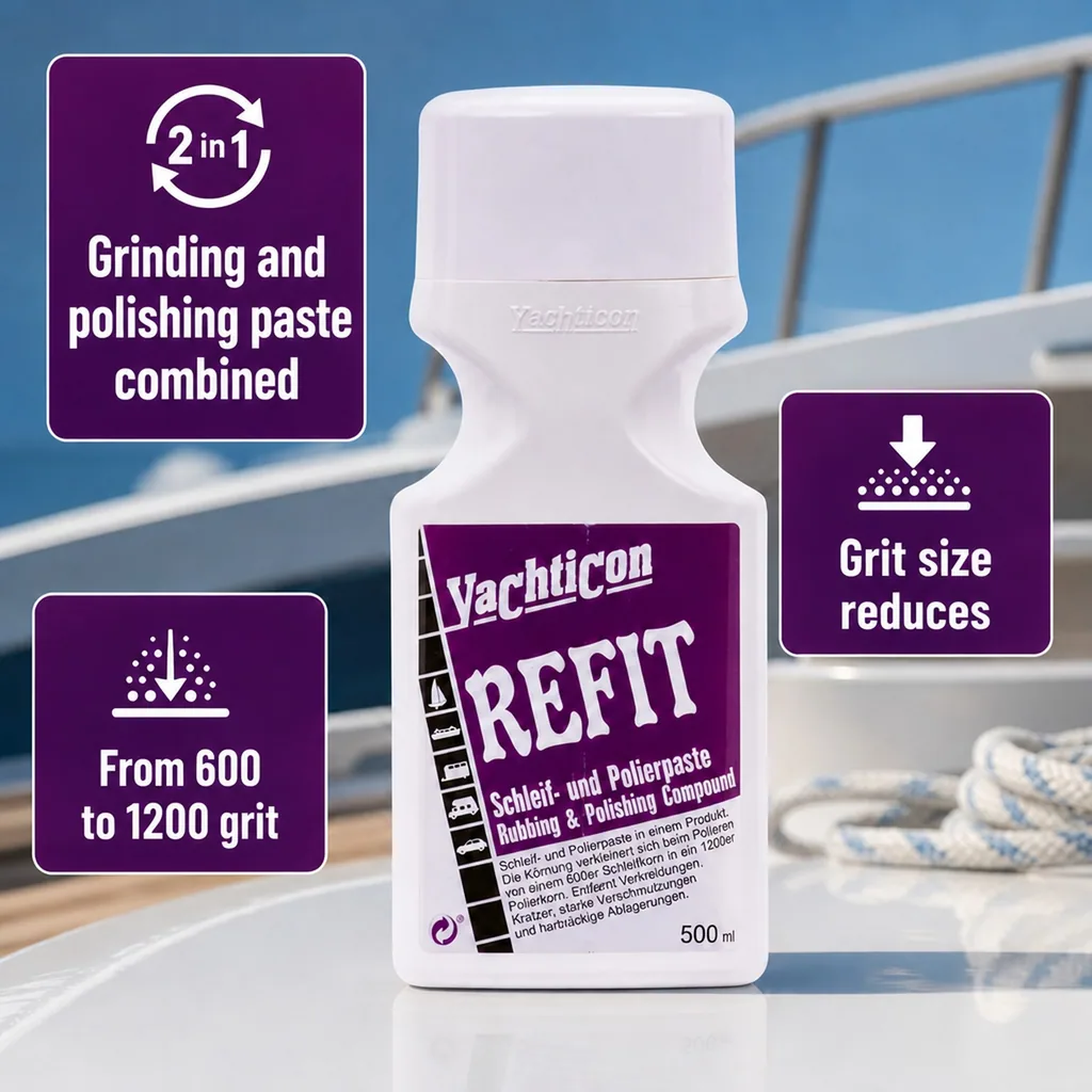 Boat polishing compound, marine polishing compound, boat scratch remover, 500 ml