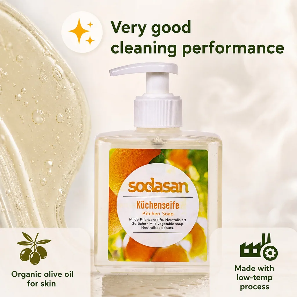 Kitchen Soap, Odor Neutralizing Soap, Natural Kitchen Soap, 300 ml