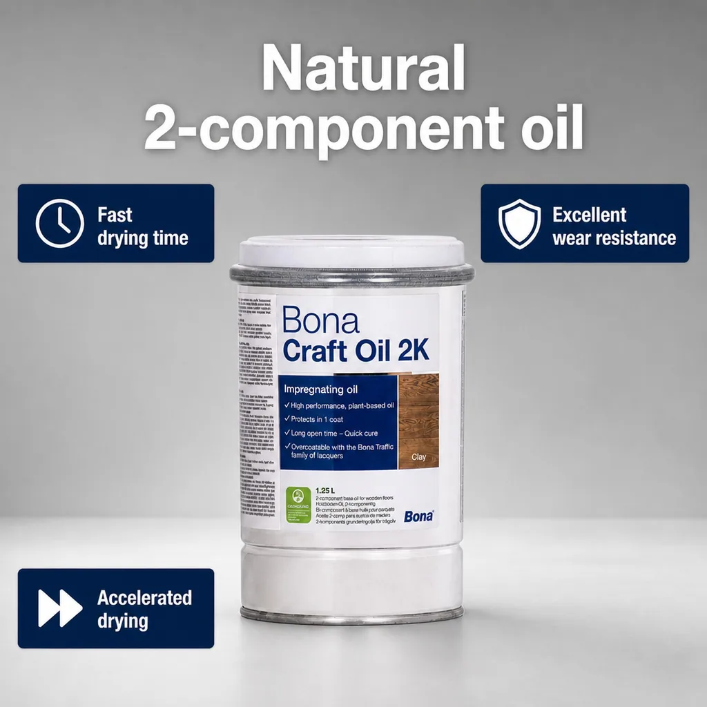 Wood Oil, 2K Oil Finish, Clay Wood Finish, 1.25 Liter braun