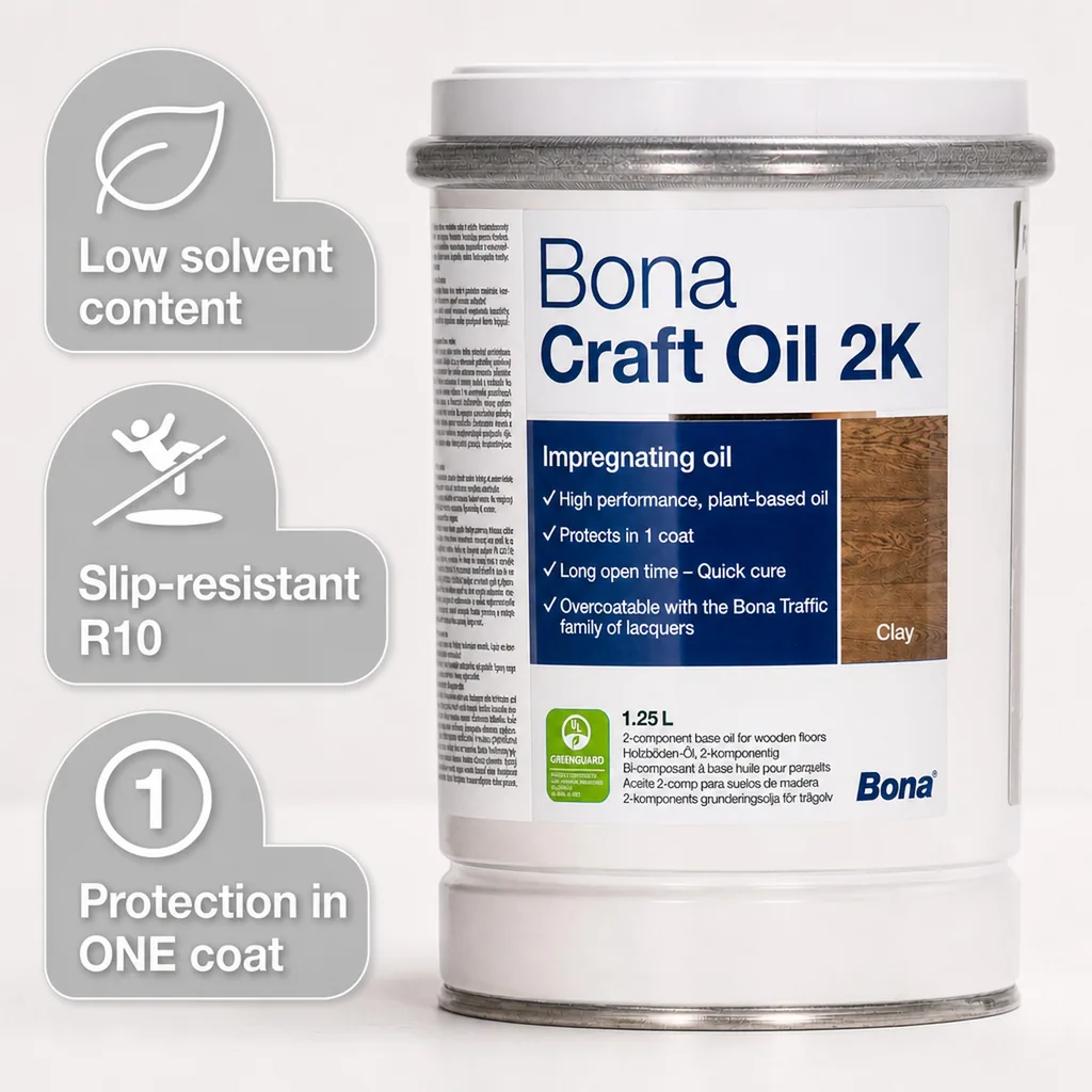 Wood Oil, 2K Oil Finish, Clay Wood Finish, 1.25 Liter braun