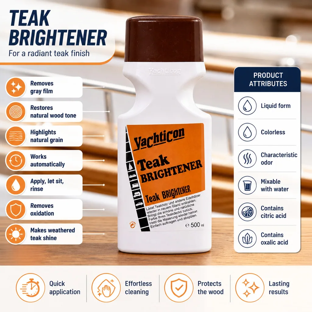 Teak Brightener 500ml, Teak Cleaner, Teak Restorer