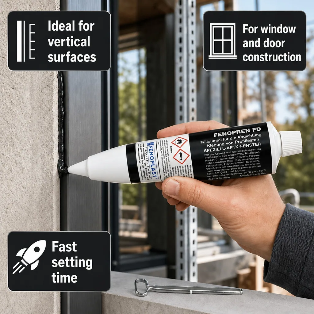 Adhesive Sealant, black sealant, 180 g, flexible sealant, filler