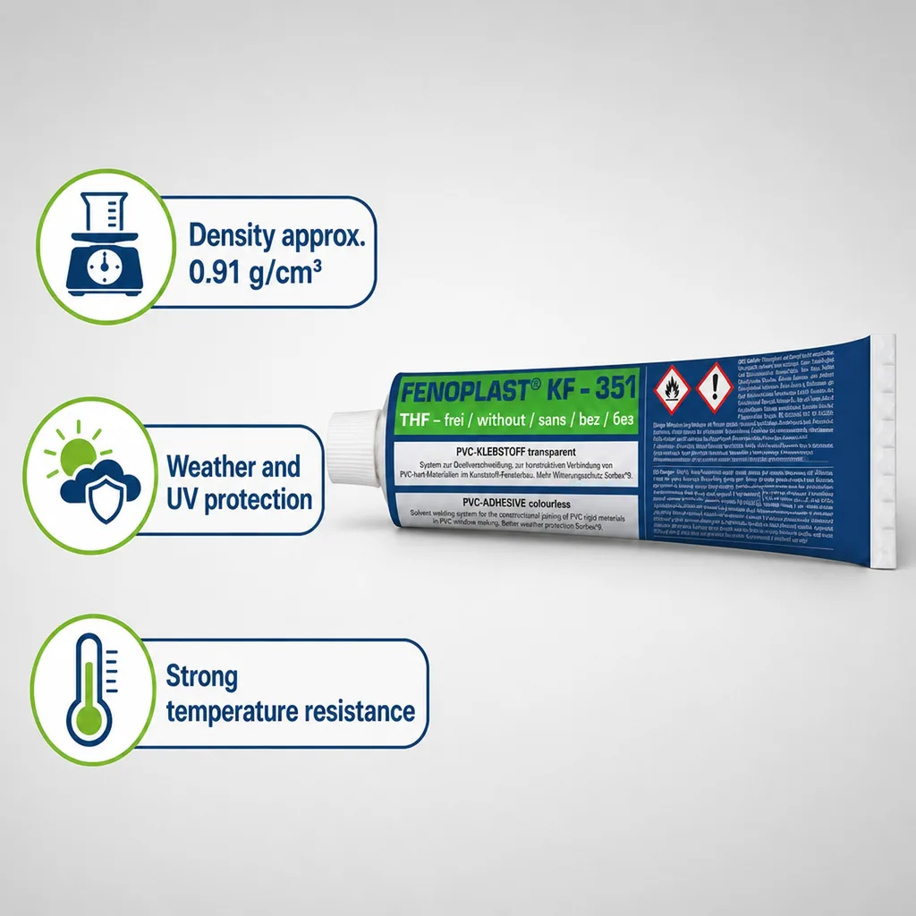PVC Cement, 180 g/200 ml, Clear PVC Cement, for Rigid PVC