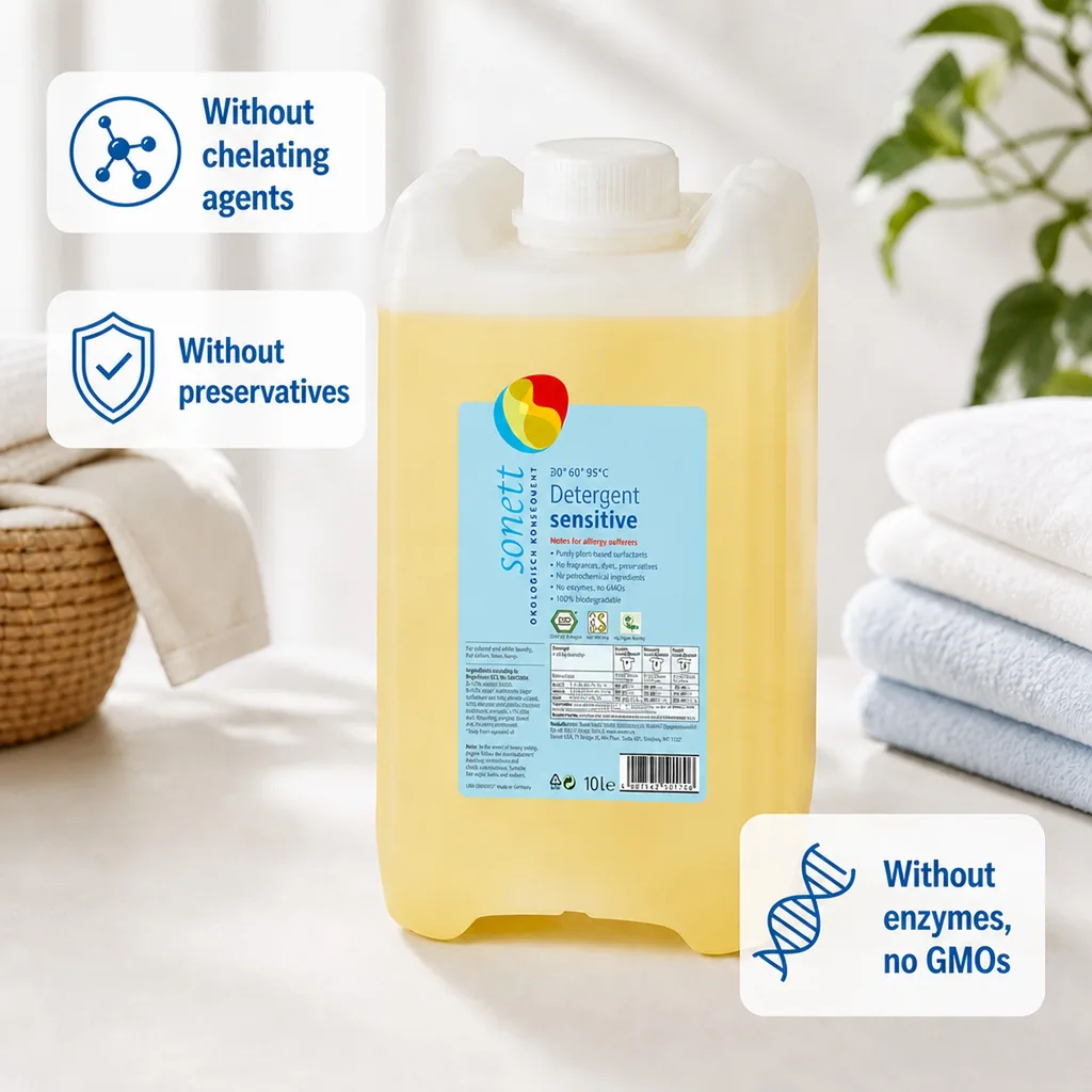 Sensitive Laundry Detergent 5 Liter, Fragrance Free, Dye Free